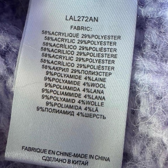 Lili Sidonio Purple Ombre Fuzzy Knit Sweater Vest NWT Size M Soft Cozy - Picture 4 of 6